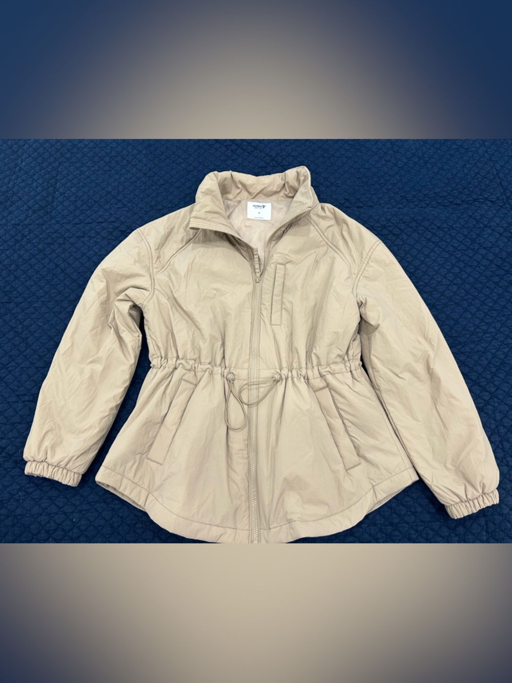 Old Navy Beige Drawstring-Waist Utility Jacket